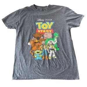 Disney Pixar Toy Story T Shirt Mens L Blue Gray Disneyworld Disneyland Retro Tee
